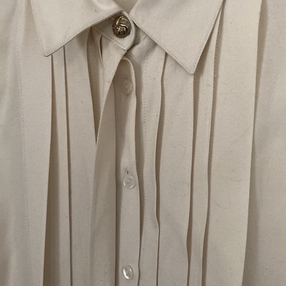 Talbots cream button-down - Picture 3 of 5